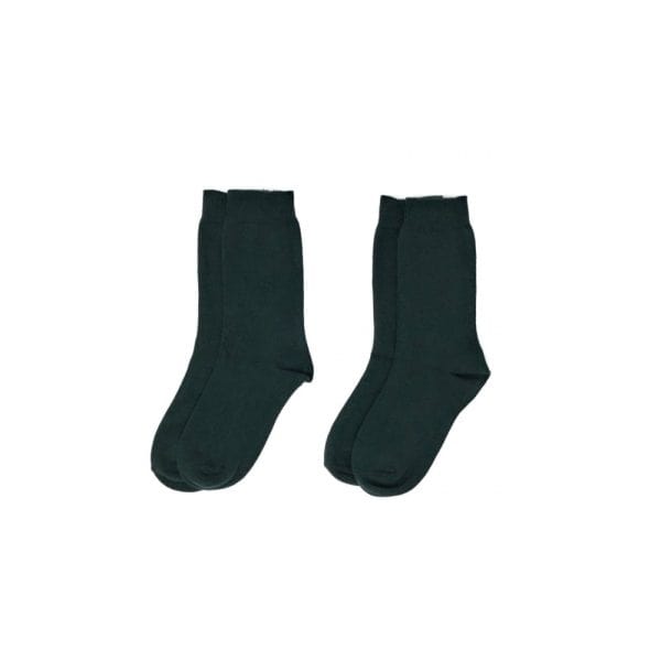 Par de calcetines negros sin logotipo, ideales para uso diario.