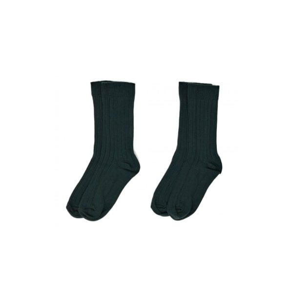 Par de calcetines negros largos para deportes o uso diario.