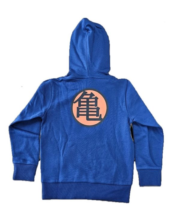 Sudadera azul con logo de tortuga en la espalda, ropa de La Giralda.