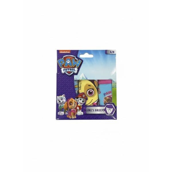 Ropa interior para niñas con personajes de Paw Patrol en paquete de 6 piezas.