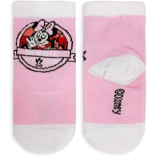 Calcetines rosas con diseño de gato y corazón para niños en Ropa La Giralda.