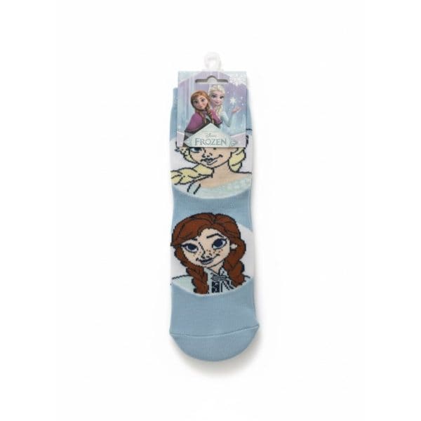 Calcetines de Disney Frozen con personajes Anna y Elsa para niños.