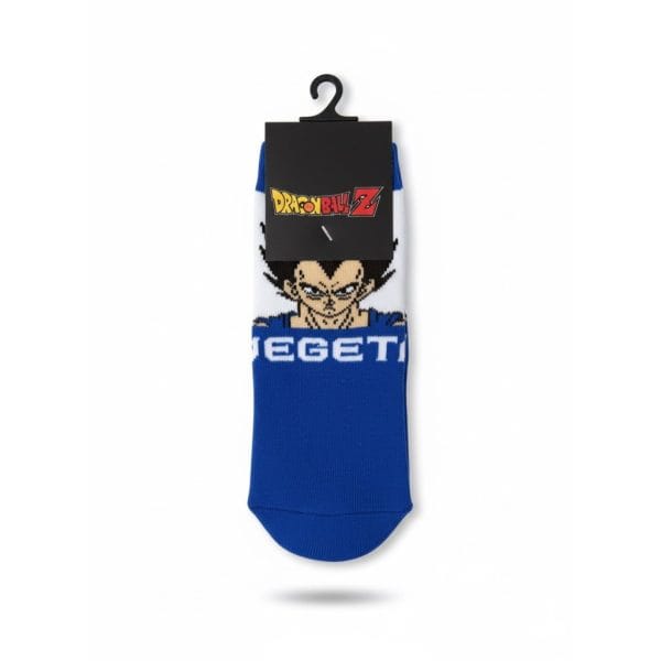 Calcetines de Dragon Ball Z con personaje Vegeta en color azul.