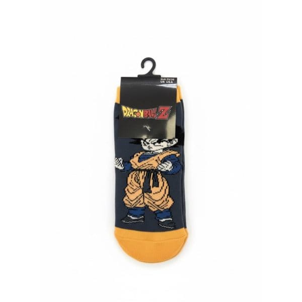Calcetines de Dragon Ball Z con Goku en color naranja y azul.