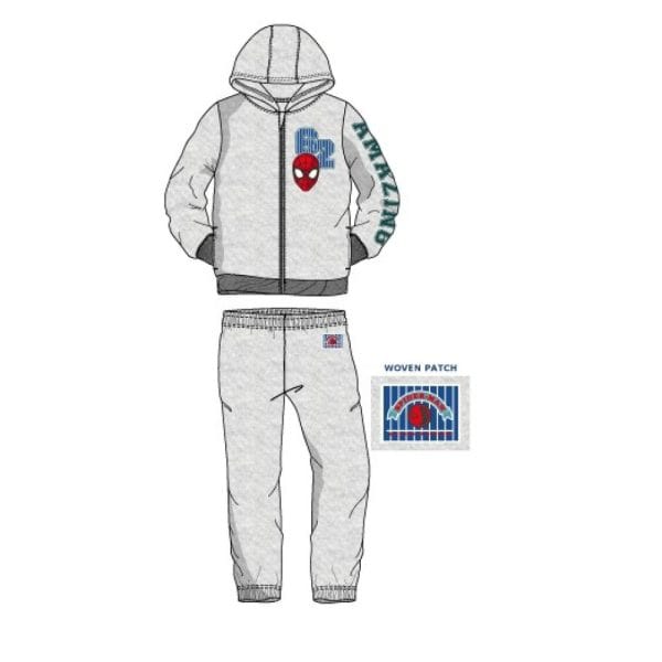 Conjunto de ropa deportiva gris con detalles de Spider-Man y la marca Ropa La Giralda.