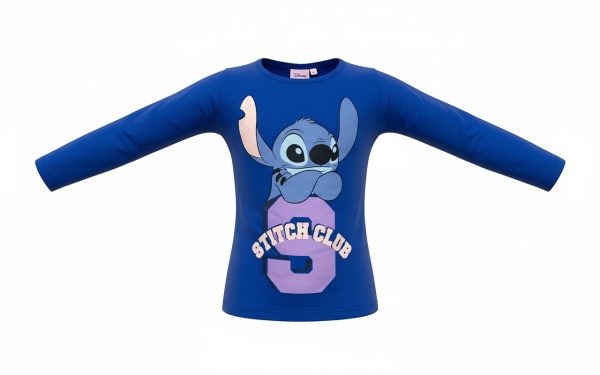 Camiseta azul de Stitch con diseño de Stitch y número 5 en el centro.