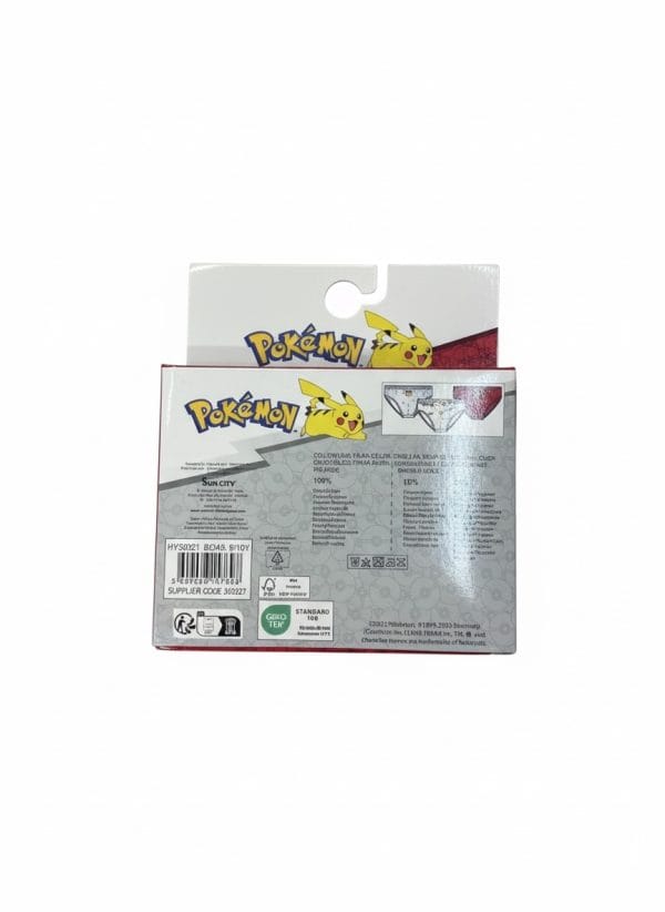 Paquete de cartas Pokémon con Pikachu en la parte frontal.