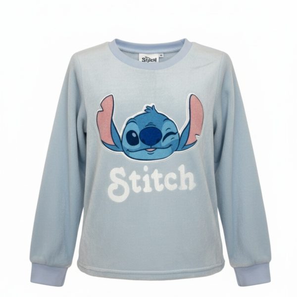 Sudadera gris con diseño de Stitch de Lilo y Stitch en la parte frontal.