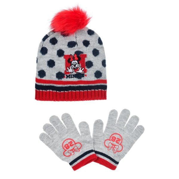 Gorro y guantes de invierno con Minnie Mouse para niños en Ropa La Giralda.