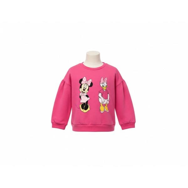 Sudadera rosa con personajes de Minnie y Daisy Mouse para niñas en Ropa La Giralda.