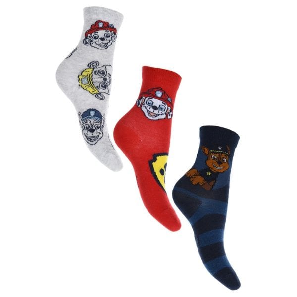 Calcetines infantiles con personajes de dibujos animados de Paw Patrol.