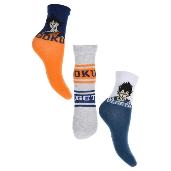 Calcetines de Dragon Ball Z con personajes y colores vibrantes.