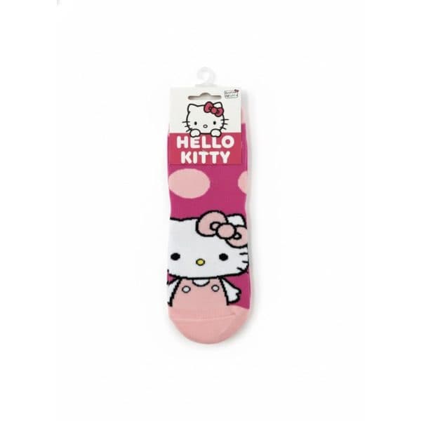 Calcetines de Hello Kitty con diseño rosa y blanco para niñas.