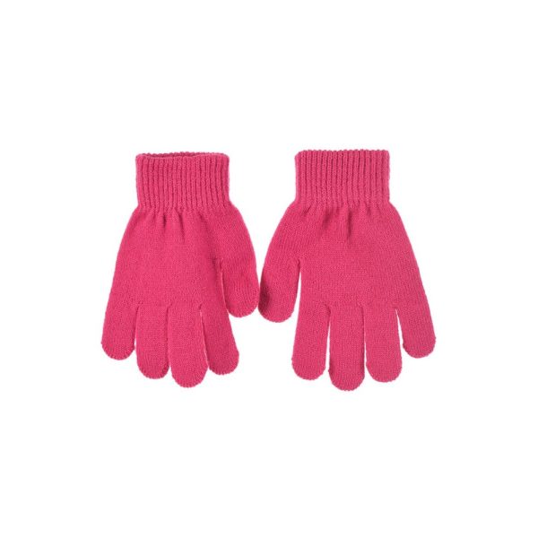 Guantes de lana rosados para mujer, ideales para el invierno.