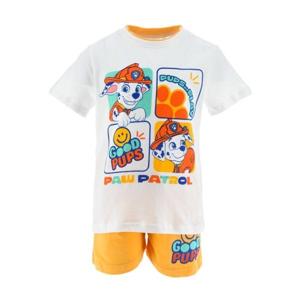 Conjunto infantil de Paw Patrol con camiseta y pantalones en colores vivos.