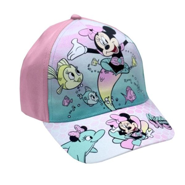 Gorra infantil con personajes de Disney, Minnie y amigos en el mar.
