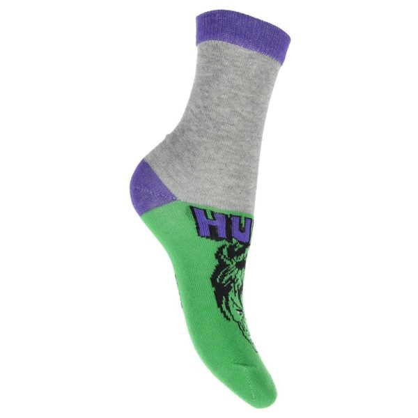 Medias deportivas con diseño de tigre en verde, gris y morado para hombre.