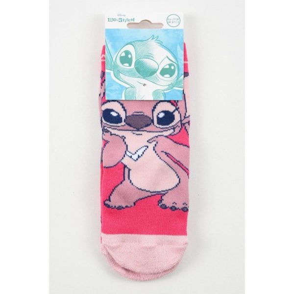 Calcetines de Disney Stitch y Stitch en color rosa para niños.