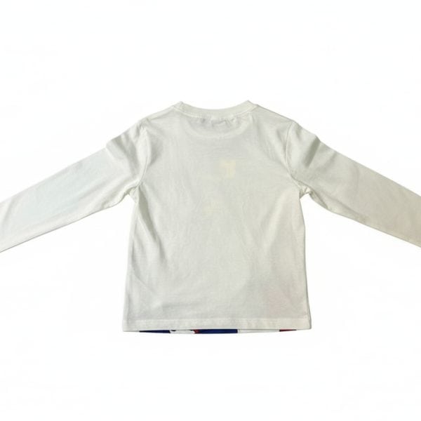 Camiseta blanca de manga larga para niños de Ropa La Giralda.