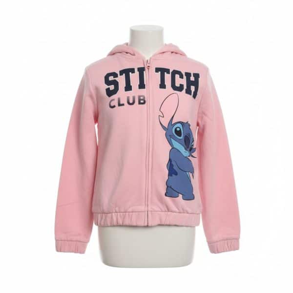 Sudadera rosa con capucha y diseño de Stitch de Lilo y Stitch.