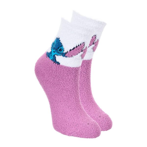 Calcetines rosas con diseño de unicornio en color azul y rosa.
