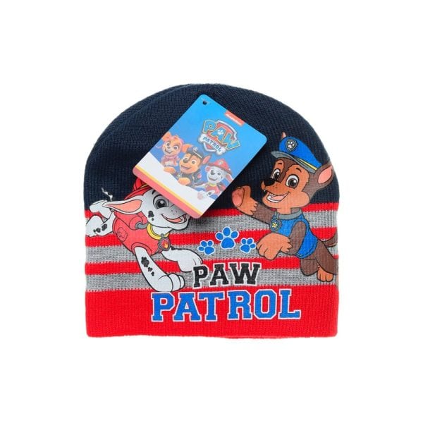 Gorro infantil de Paw Patrol con personajes y logotipo en colores vivos.