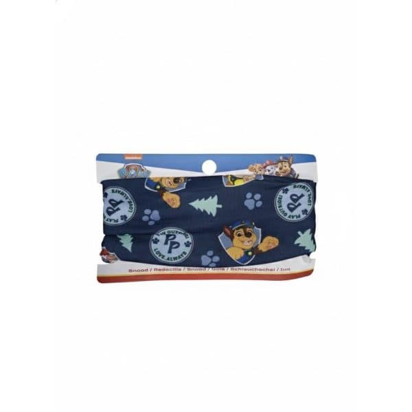 Ropa de tela con personajes de Paw Patrol en azul y verde.