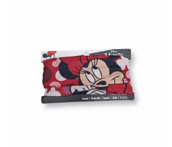 Bufanda de Disney Minnie Mouse con diseño de lunares rojos y negros.