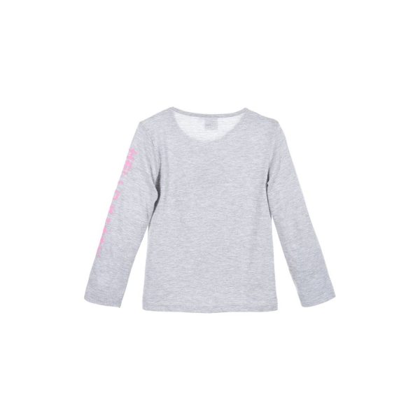 Camiseta gris con detalles en rosa de Ropa La Giralda para mujer.