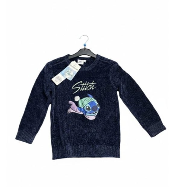 Jersey de niño con diseño de Stitch y la palabra Stitch en la parte superior.