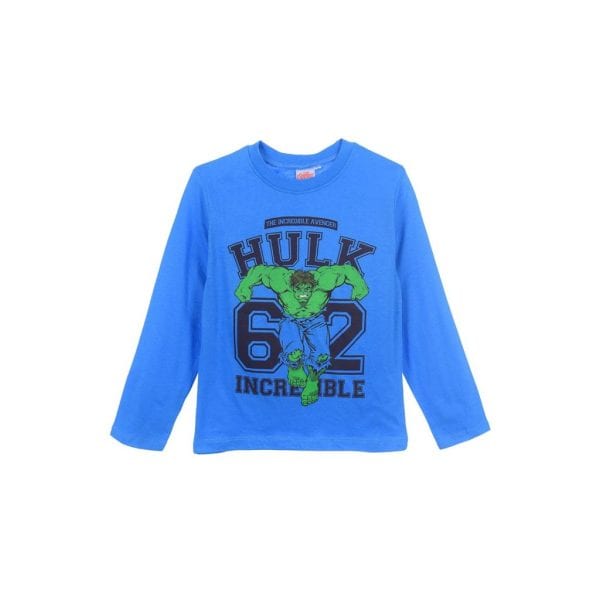 Camiseta azul de Hulk con diseño y texto para niños en Ropa La Giralda.