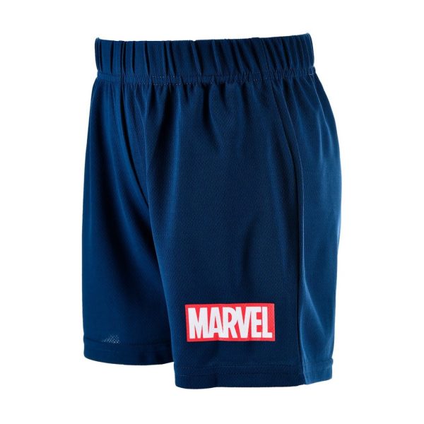 Pantalones cortos deportivos Marvel en color azul para niños.