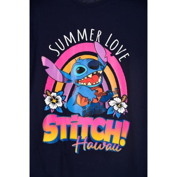 Camiseta con diseño de Stitch de Lilo y Stitch y texto Summer Love Hawaii.