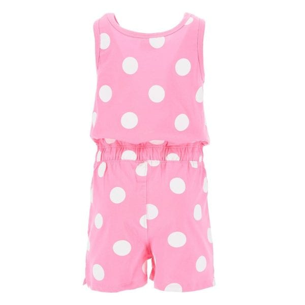 Conjunto de verano rosa con lunares blancos para niños en Ropa La Giralda.