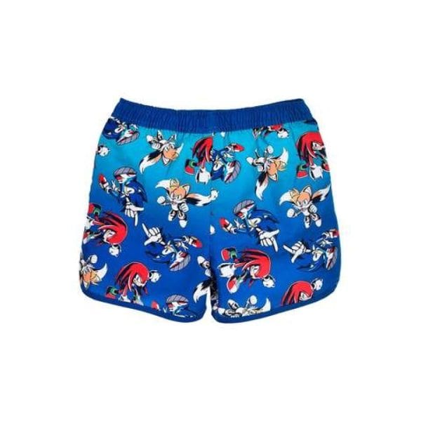 Pantalones cortos infantiles con personajes de dibujos animados en colores vivos.