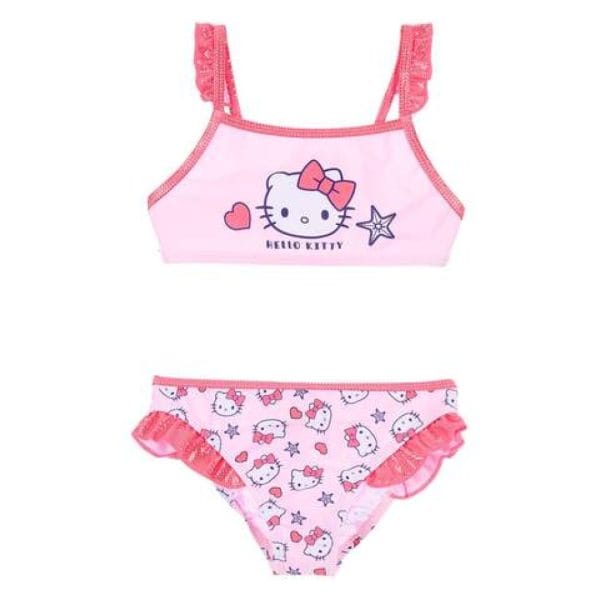 Conjunto de ropa interior infantil Hello Kitty en rosa con detalles de la marca.